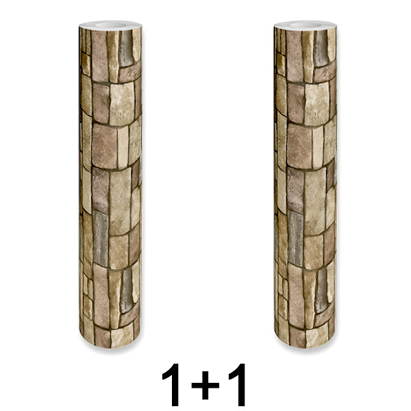 1x 1+1 ΔΩΡΕΑΝ Αυτοκόλλητο 3D Πάνελ Τοίχου με Όψη Τούβλου | WALLCORWRAP