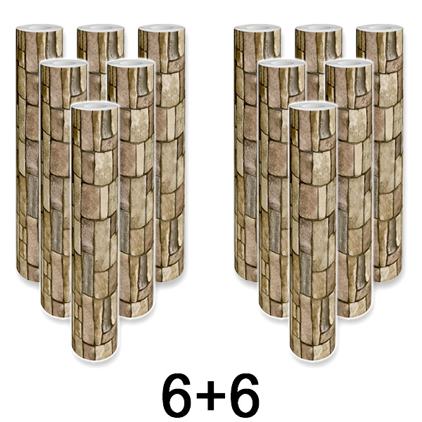 6x 1+1 ΔΩΡΕΑΝ Αυτοκόλλητο 3D Πάνελ Τοίχου με Όψη Τούβλου | WALLCORWRAP
