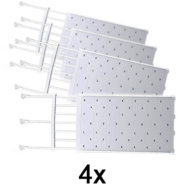 4x Επεκτεινόμενο ράφι με μηχανισμό τάσης (48-80 cm, χωρίς τρύπημα) | SHELFEXPEND